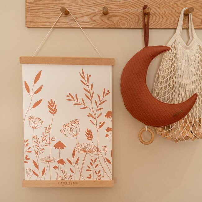Little Dutch Poster Kinderkamer Dubbelzijdig Wild Flowers Rust