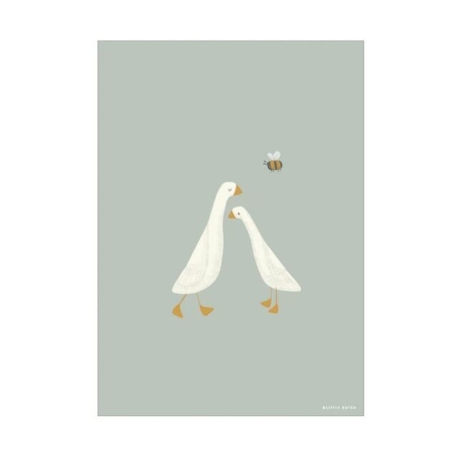 Little Dutch Poster Kinderkamer Little Goose dubbelzijdig A3