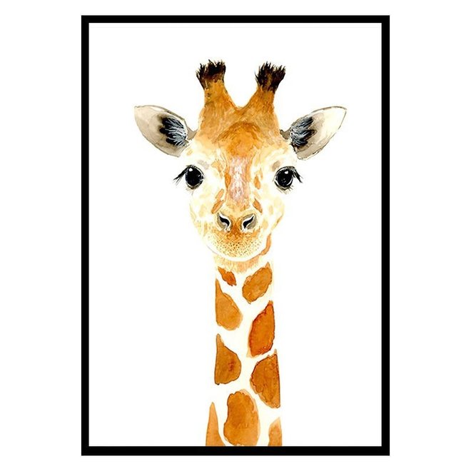 Poster Kinderkamer Baby Giraffe A3