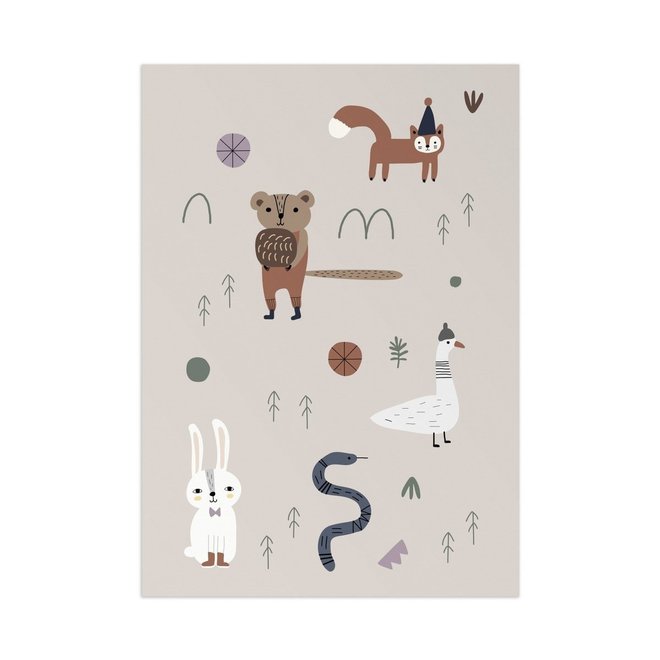 Poster Kinderkamer Bos Art Print