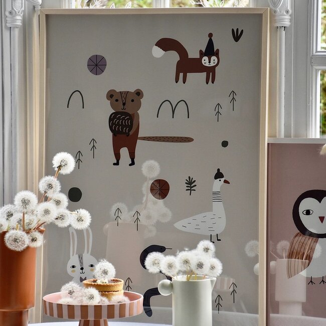 Little Otja Poster Kinderkamer Bos Art Print A3