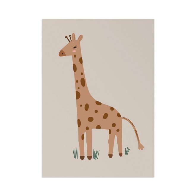 Poster Kinderkamer Giraf Art Print