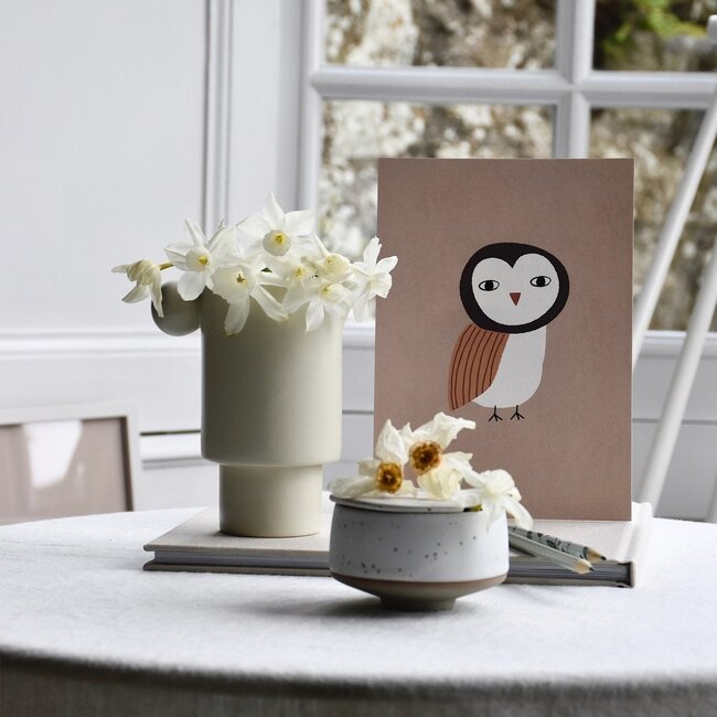 Little Otja Poster Kinderkamer Uil Art Print Tan A3