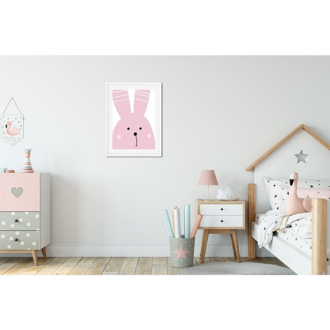 Kidsware Poster Kinderkamer Pink Bunny A3