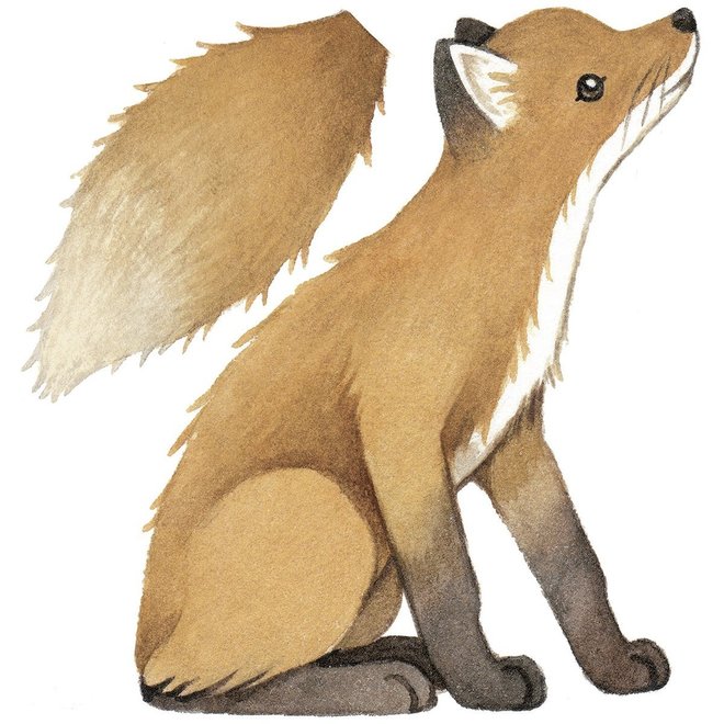 Muursticker Kinderkamer Vintage Fox