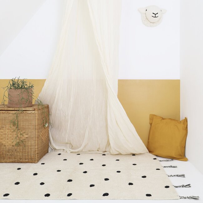 Nattiot Kinderkamer Vloerkleed Dots Black
