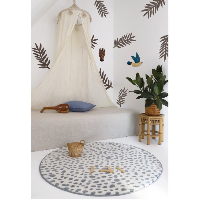 Nattiot Vloerkleed Kinderkamer Malda Silver Blue Nattiot