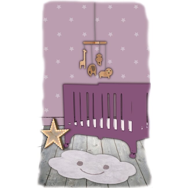 Nattiot Vloerkleed Kinderkamer Happy Cloud Grey Nattiot