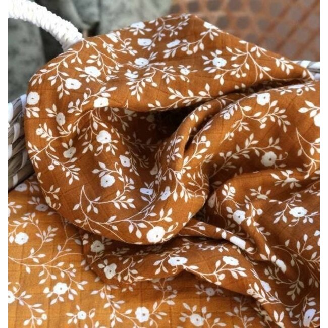 A Little Lovely Company XL Hydrofieldoek Bloesem Caramel A Little Lovely Company