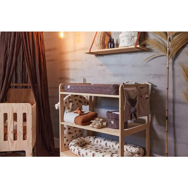 Jollein Waskussenhoes Spring Knit Chestnut Jollein