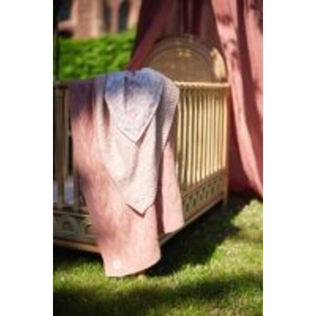 Jollein Ledikant Deken Spring Knit Rosewood 100x150 cm