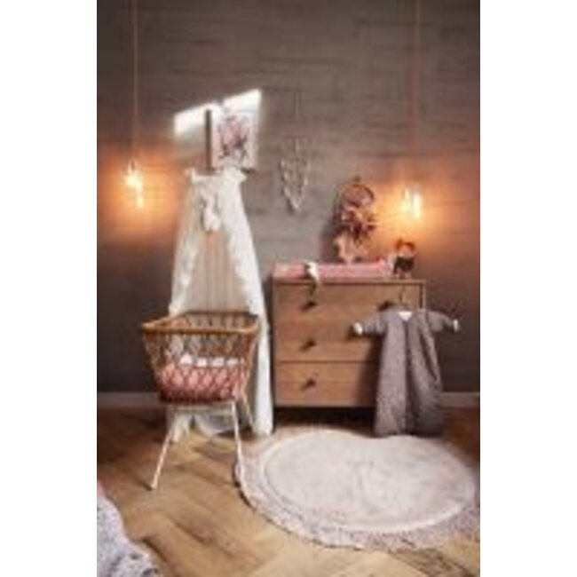 Jollein Ledikant Deken Spring Knit Rosewood 100x150 cm