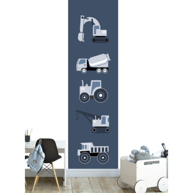Designed4kids Paneelbehang Kinderkamer Voertuigen Blauw 70 x 260 cm