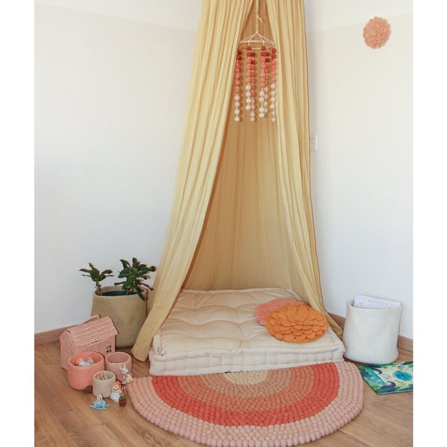 Umbrella Amarela Vilten Bal Mobiel Aardetinten