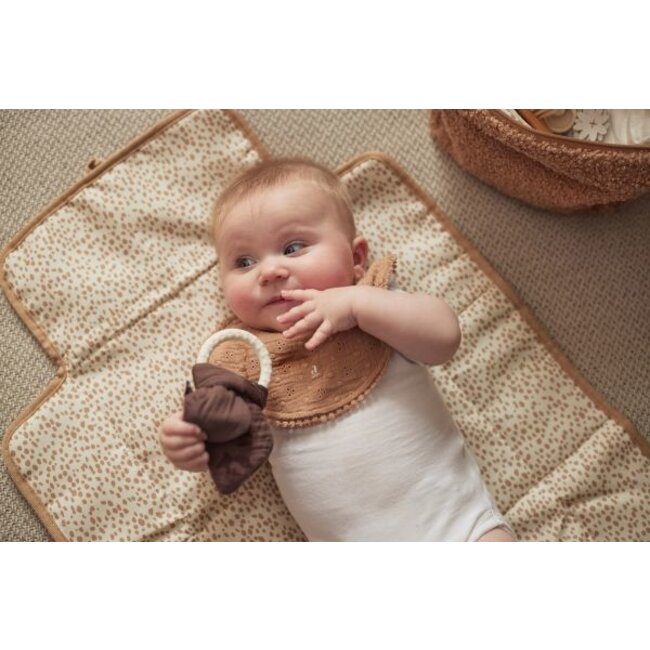 Jollein Slab Rond Embroidery Biscuit Jollein