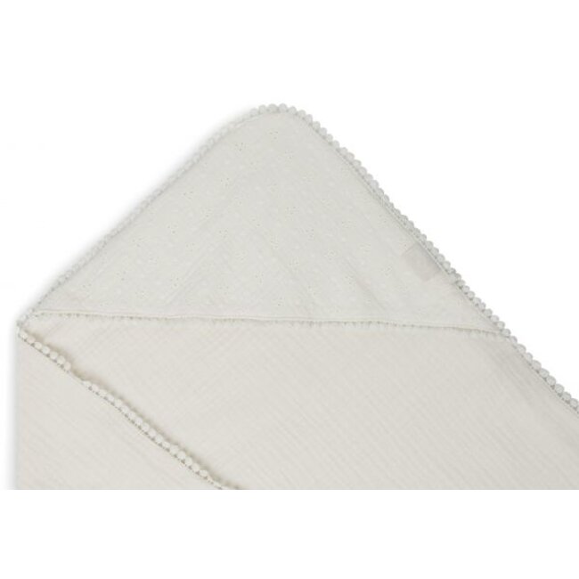 Jollein Badcape Embroidery 75x75cm - Ivory Jollein