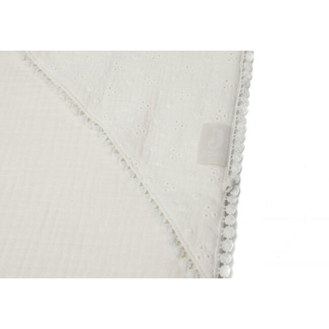 Jollein Badcape Embroidery 75x75cm - Ivory Jollein