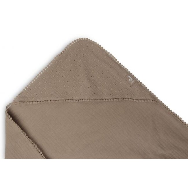 Jollein Badcape Embroidery 75x75cm - Biscuit