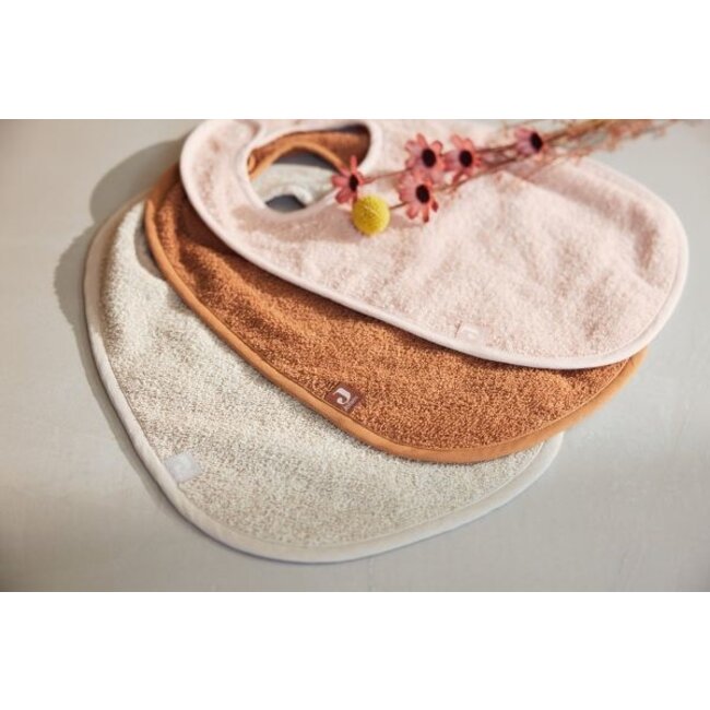 Jollein Slabbetjes Badstof - Pale Pink/Nougat/Caramel - Jollein 3-pack