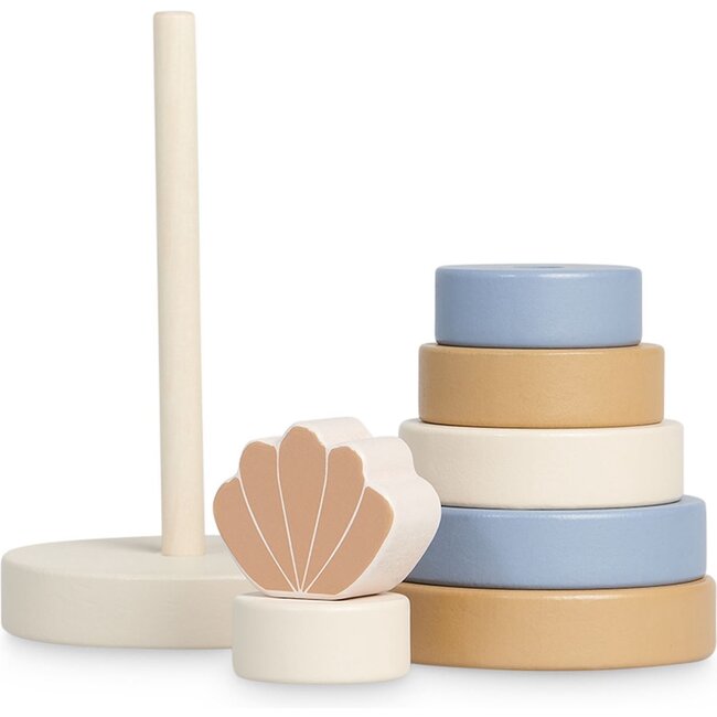 Jollein Houten Stapeltoren Schelp Blue