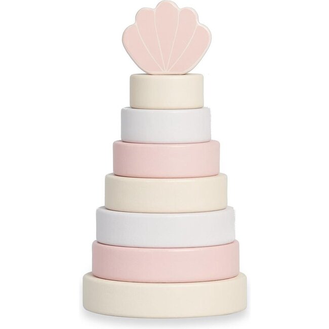 Jollein Houten Stapeltoren Schelp Pink Jollein