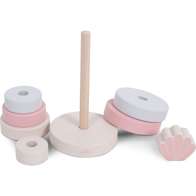 Jollein Houten Stapeltoren Schelp Pink Jollein