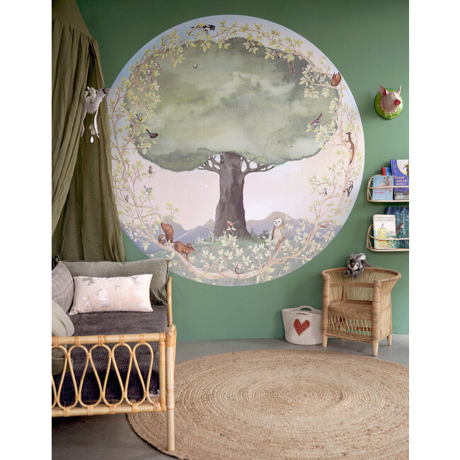 Hartendief Behangcirkel Kinderkamer Lenteboom Hartendief
