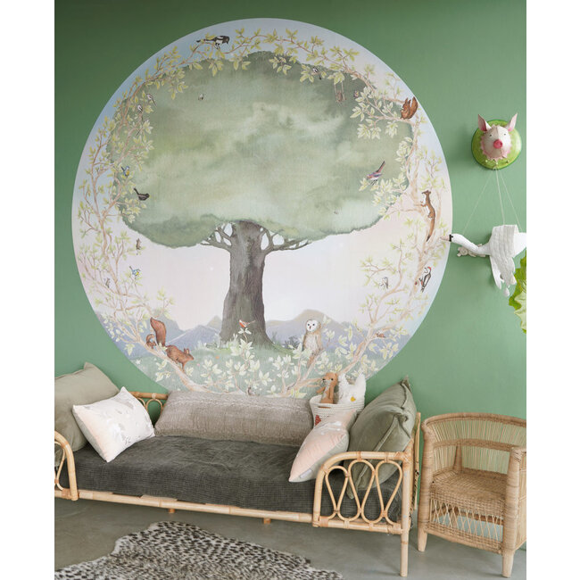 Hartendief Behangcirkel Kinderkamer Lenteboom Hartendief