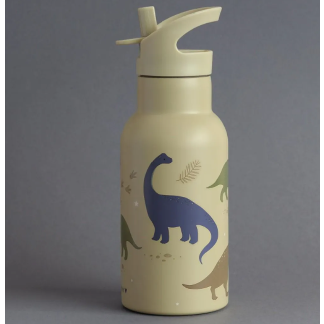 A Little Lovely Company RVS Drinkfles Dinosaurussen A Little Lovely Company