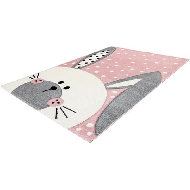 Vloerkleed Kinderkamer Rabbit Pink