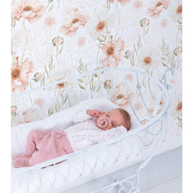 Lilipinso Behang Kinderkamer Klaprozen