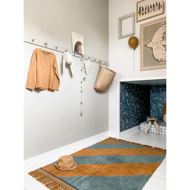 Tapis Petit Vloerkleed Kinderkamer Stripes Petrol