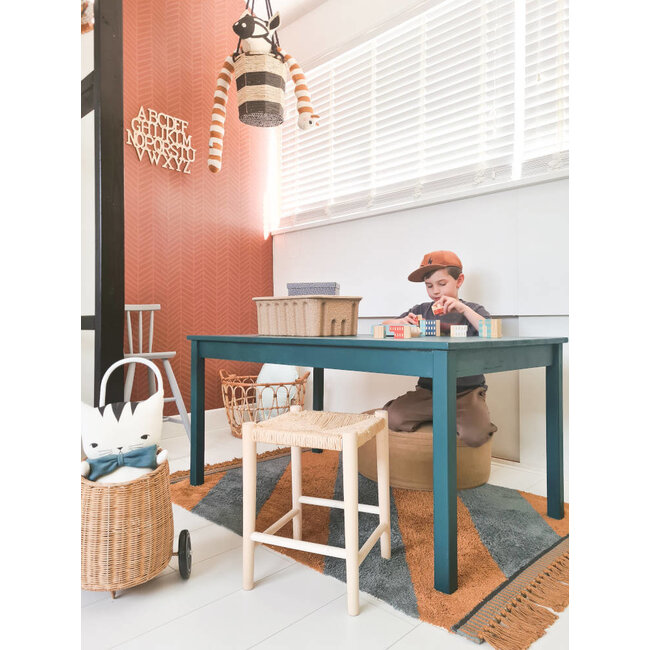 Tapis Petit Vloerkleed Kinderkamer Stripes Petrol