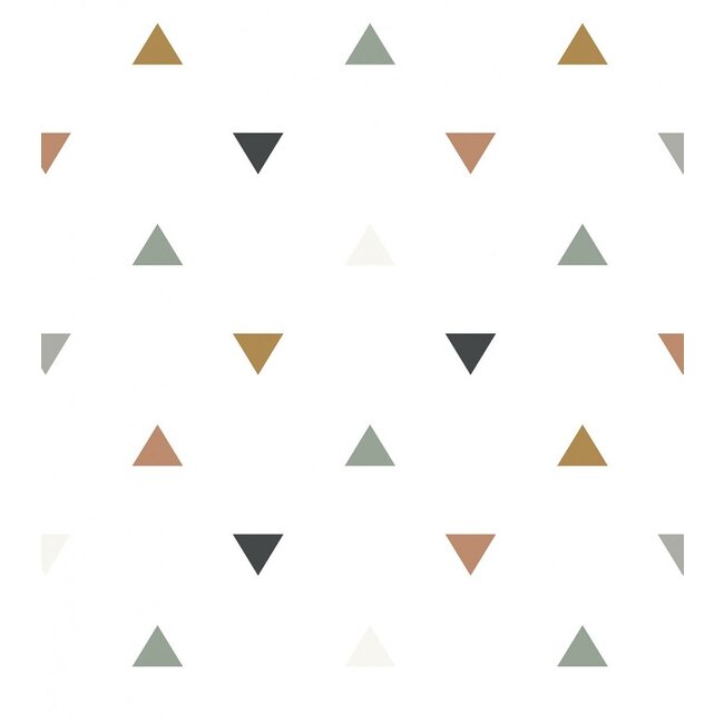 Lilipinso Behang Kinderkamer Triangles Blue Grey Beige