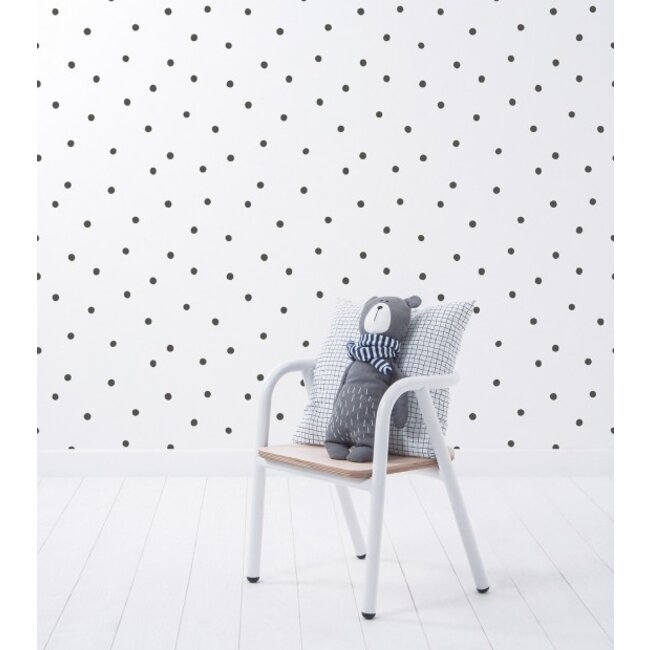 Lilipinso Behang Kinderkamer Playful Dots White