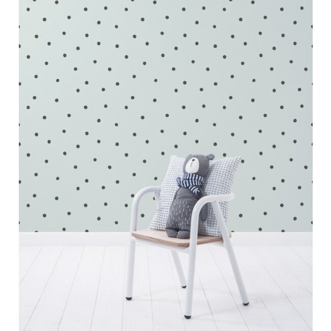 Lilipinso Behang Kinderkamer Playful Dots Morning Mist
