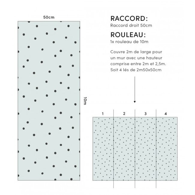 Lilipinso Behang Kinderkamer Playful Dots Morning Mist