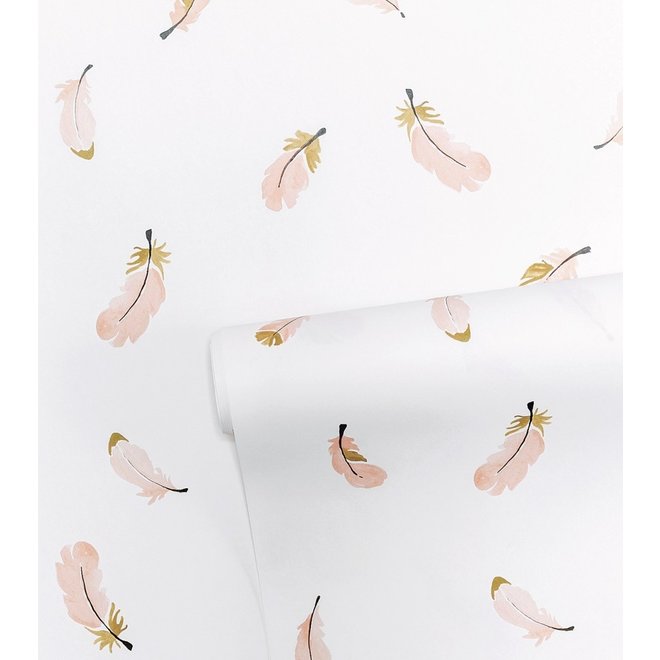 Wallpaper - Seamless Pathern With Flamingo Feathers Lilipinso