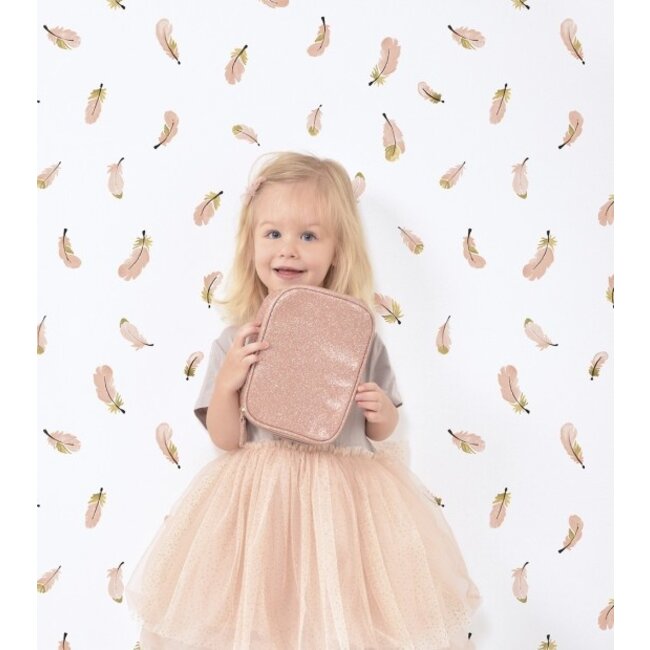 Lilipinso Wallpaper - Seamless Pathern With Flamingo Feathers Lilipinso