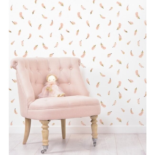 Lilipinso Wallpaper - Seamless Pathern With Flamingo Feathers Lilipinso