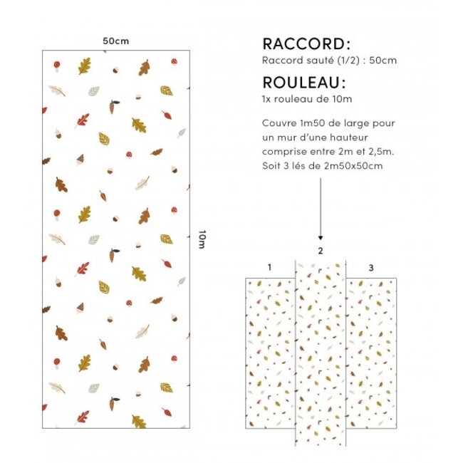 Lilipinso Wallpaper Seamless Pattern with Autumn Leaves Lilipinso