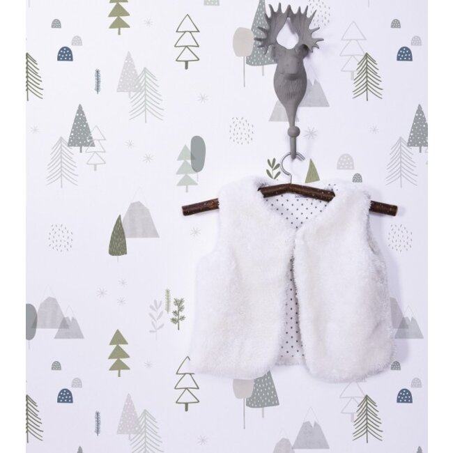 Lilipinso Behang Kinderkamer Forest Grijs tinten van Lilipinso