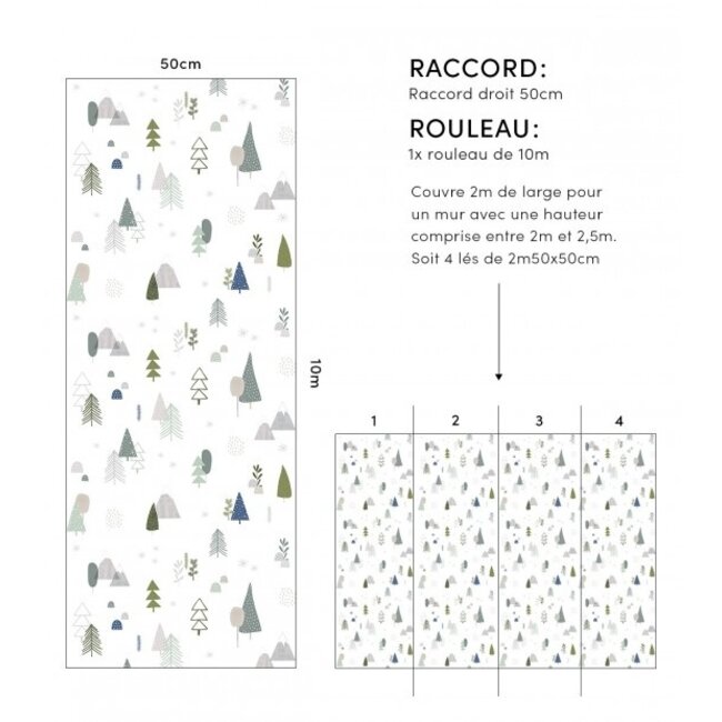 Lilipinso Behang Kinderkamer Forest Grijs tinten van Lilipinso