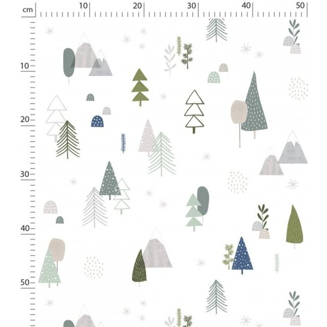 Lilipinso Behang Kinderkamer Forest Grijs tinten van Lilipinso