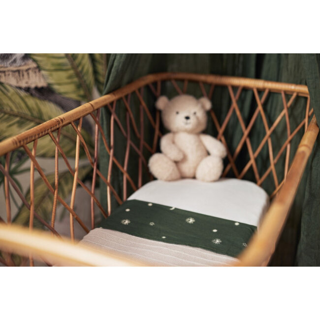 Jollein Ledikant Laken Stargaze Leaf green