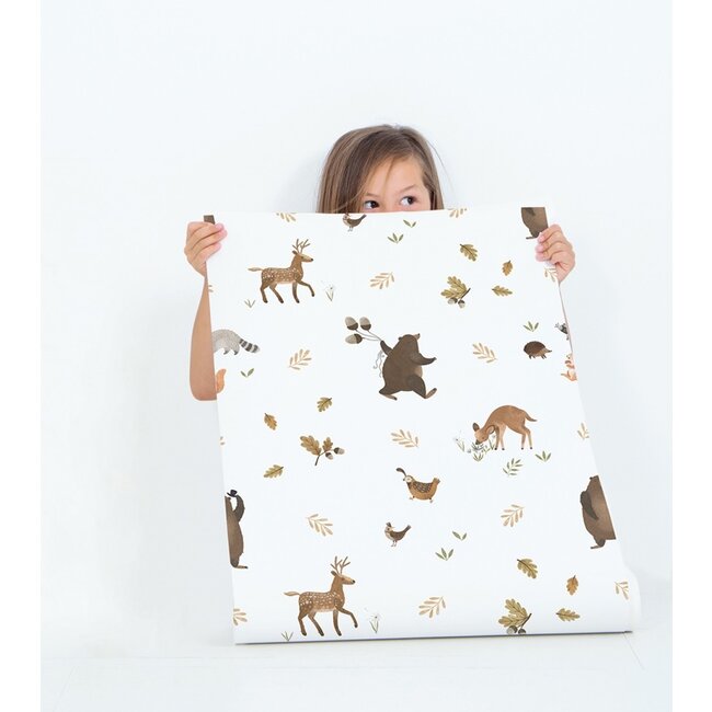 Lilipinso Behang Kinderkamer Bosvrienden motief Lilipinso