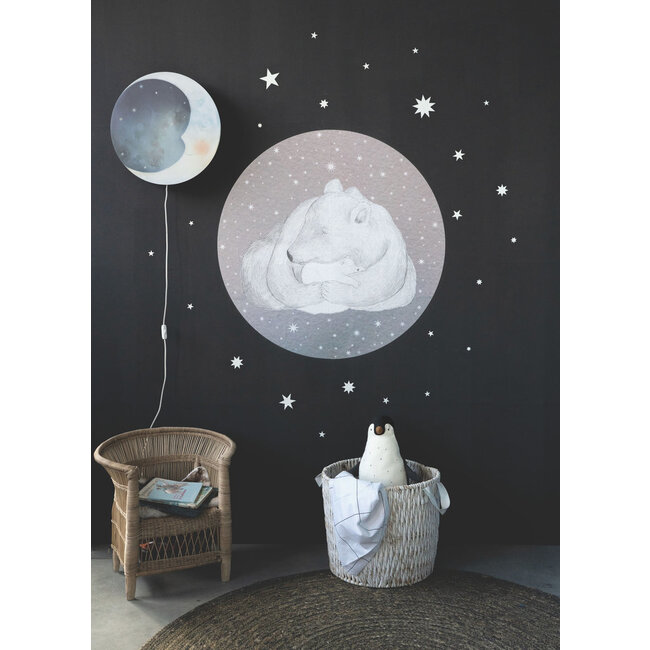 Hartendief Muurcirkel Snoezelberen Lichtgrijs Hartendief