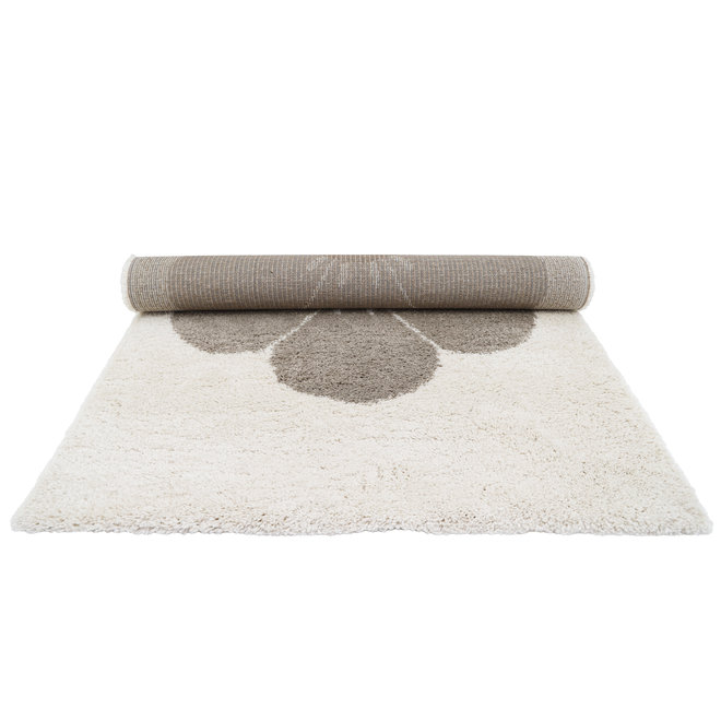 Vloerkleed Kinderkamer Bohemian Daisy Taupe - vierkant