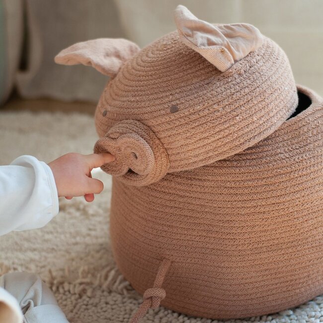 Lorena Canals Opbergmand Kinderkamer Peggy the Pig Lorena Canals