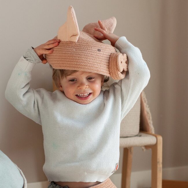 Lorena Canals Opbergmand Kinderkamer Peggy the Pig Lorena Canals